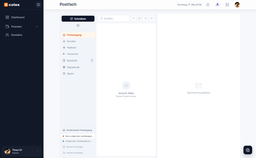 Colex Postfach – E-Mails zentral im Team verwalten