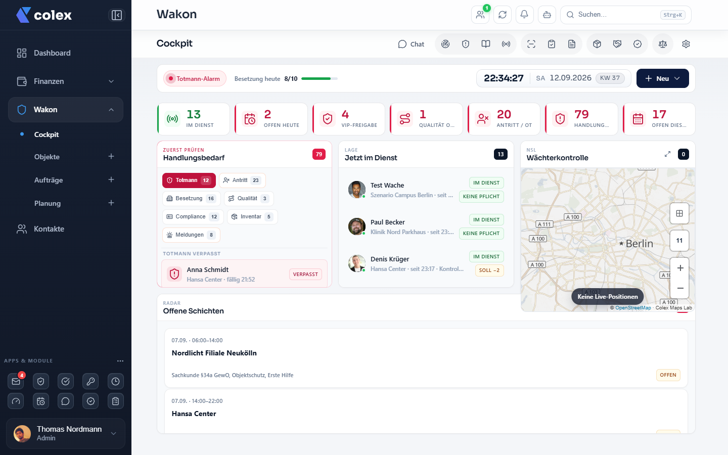 WAKON Lagekarte mit Live-Dienst